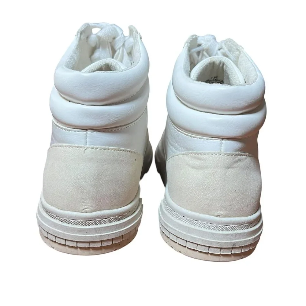 Altar'd State Cazzy Shoes Women's 7.5 White High Top Sneakers Comfort Streetwear